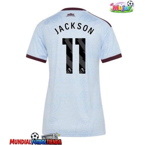 Camiseta Aston Villa Nicolas Jackson #11 Tercera Equipación Replica 2026-27 para mujer mangas cortas